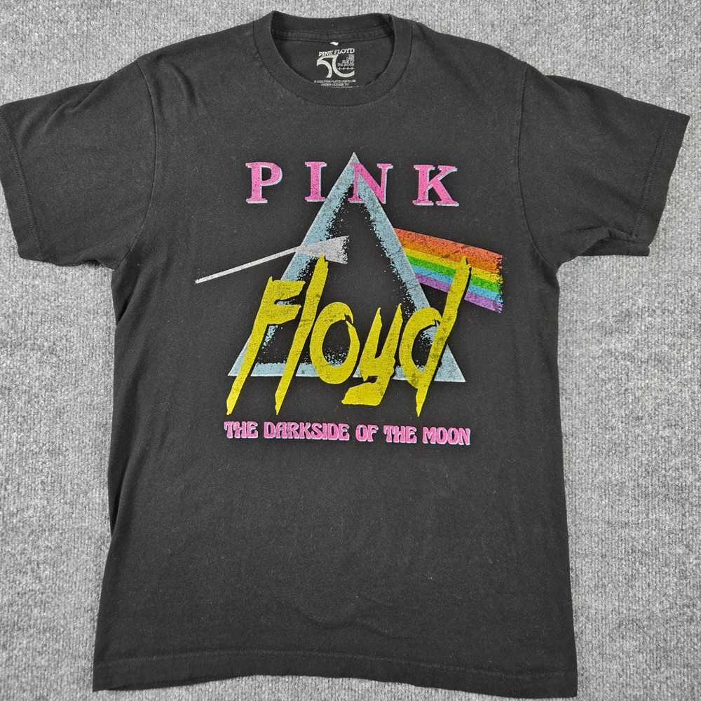 Pink Floyd Dark Side of the Moon 50th Anniversary T-Shirt Mens Medium Black
